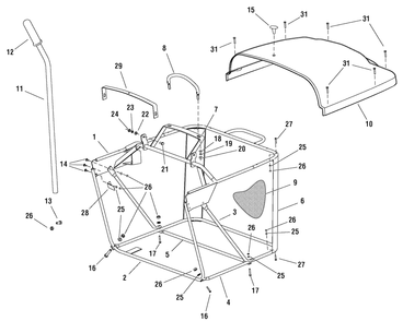Collector Group Diagram and Parts List for 2690882-YB1840RDFR 2010 Briggs and Stratton Lawn Tractor